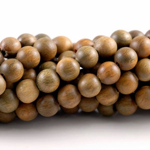 10 Strands 108PCS 8mm Fragrant Green Sandalwood Verawood Prayer Buddha Mala Meditation Beads Round Loose Beads BULK (90182707-398)x10