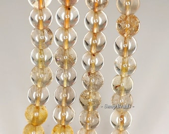 8 mm レモンクォーツ 宝石 グレード B ラウンド ルース ビーズ 8