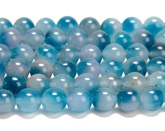 Pezzo Unco Realzzato N Gada Celeste, Gada Acquamarna, Acquamarna Mlk E Perle D Fume