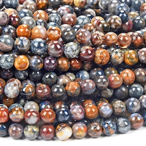 Natural  African Pietersite Gemstone Round 5MM 6MM 7MM 8MM 9MM 10MM 11MM 12MM 13MM 14MM 15MM Loose Beads BULK LOT 1,2,6,12 and 50(D411 D412)