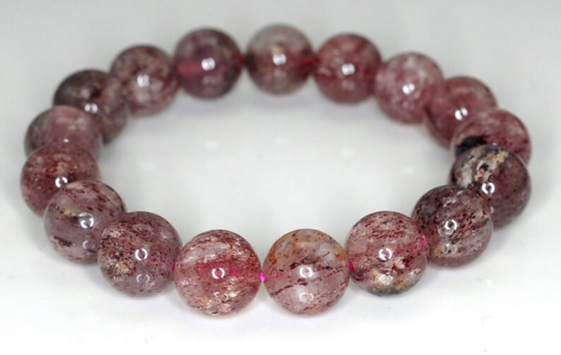90190777-726 12mm Dark Red Strawberry Lepidocrocite Gemstone Grade B Round Loose Beads 7.5 inch Half Strand LOT 1,2,6 and 12