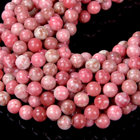 A281a Natural Norwegian Thulite Rare Gemstone Grade AA Round 7MM 8MM 9MM 10MM 11MM 12MM 13MM  Loose Beads