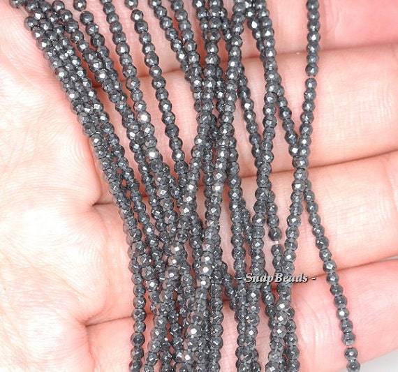 Perle Sciolte Ematite Naturale Rivestita Metallica – Sfaccettate Rotonde 2-12mm, Per Bigiotteria Fai Da Te