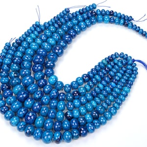 10-20MM Treated Chrysocolla Quantum Quattro Gemstone Grade AAA Graduated Rondelle Beads 15 inch Full Strand BULK LOT (80017066-D350)