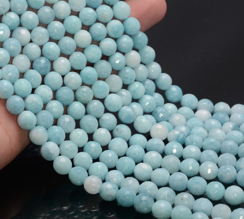 Gem-Inside 4mm Round Blue ite Beads Strand 15 Inches