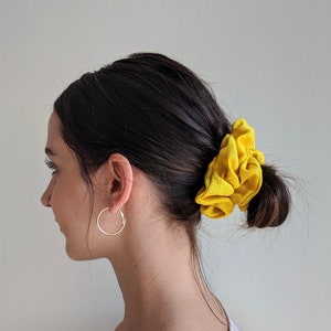 Handmade Linen Scrunchie Yellow