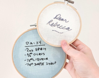 Ricordo personalizzato con ricamo a mano