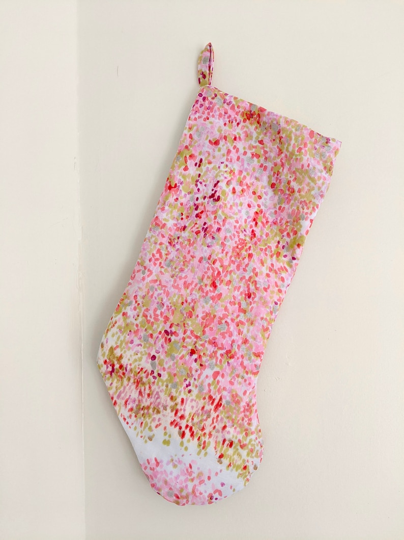 Cotton Holiday Stocking in Bird's Eye image 3