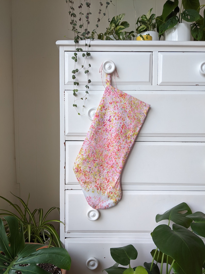 Cotton Holiday Stocking in Bird's Eye image 9