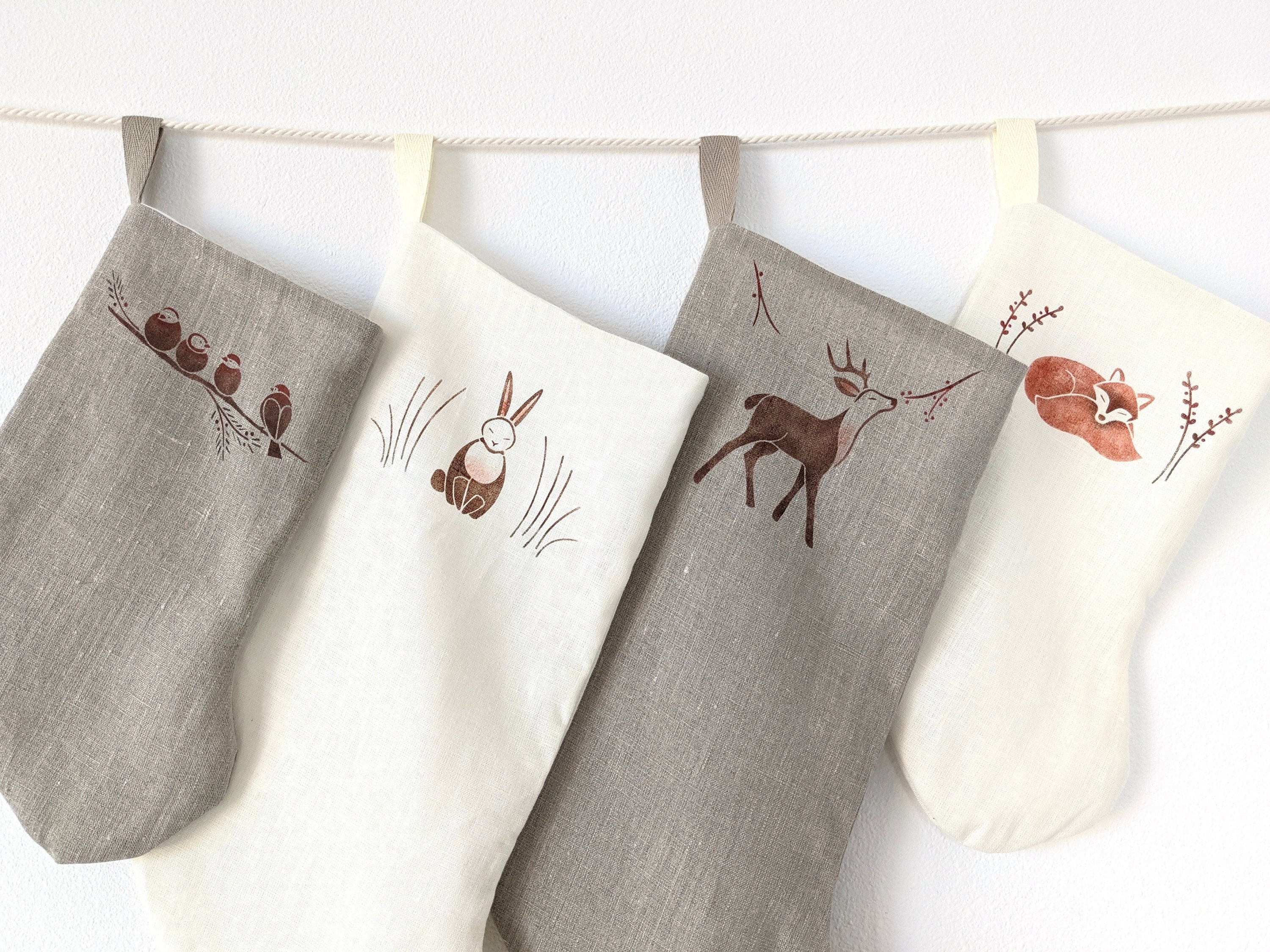 Woodland Animals Christmas Stocking - Etsy Woodland Animals Christmas Stocking - Etsy