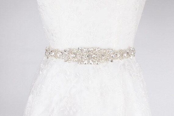 Rhinestone Crystal Bridal Belt - Silver Sparkle By Bling Eiaork Bridal Belt Crystal Rhinestone Wedding Dress Sash  main image 4