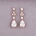 Rose Gold Earrings , Bridal Earrings, Bridesmaid Gift, Wedding Earrings, Bridal Earrings Rose Gold, Women Chandelier Earring, Bridal Jewelry 