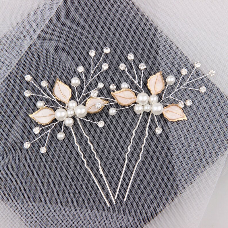 2 Bridal Hair Pins Wedding Hair Pins Bridal Hair Pieces Etsy