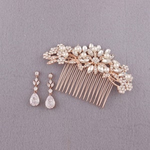 Bridal Hair Comb Silver Accessories image 9