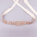 Crystal Bridal Belts Rose Gold Wedding Belt Bridesmaid Dress Belt,  Bridal Sash Embellished Belt All The Way Around Bridal Belt With Ribbon product logo
