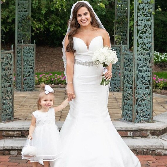 Rhinestone Bridal Belt Silver Wedding Belt Crystal Beaded Bridal