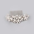 Crystal Bridal Hair Comb: Silver Rhinestone Pearl Wedding Hair Accessory for Bride product logo