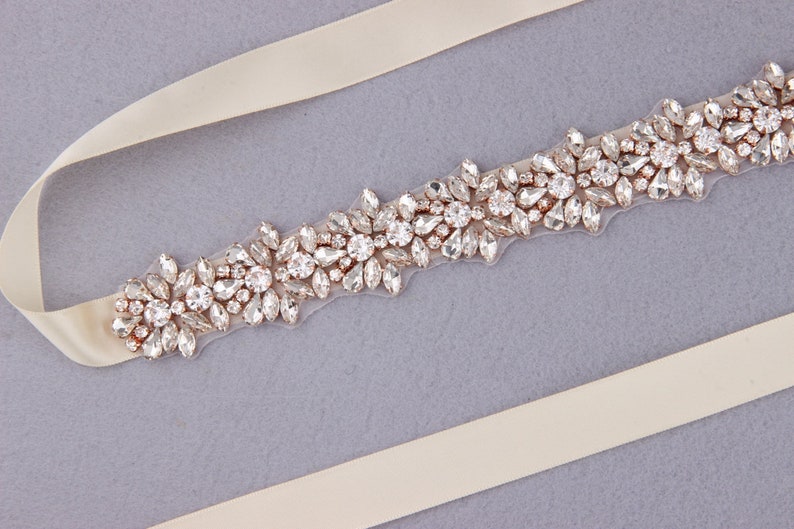 Crystal Wedding Belt Bridal Belt Rose Gold Wedding Belt Etsy