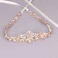 Skinny Rose Gold Crystal Rhinestone Bridal Belt Sash product logo