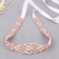 Rose Gold Rhinestone Pearl Bridal Belt, 22 inches Wedding Sash product logo