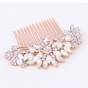 Wedding Hair Accessories, Pearl Crystal Hair Comb