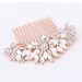 Wedding Hair Accessories Pearl Crystal Wedding Hair Comb Rose Gold Bridal Hair Comb Bridal Headpiece Rose Gold Hair Comb Bridal Hair Piece 