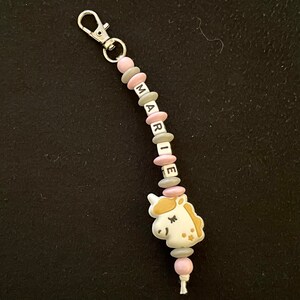 NOUVEAU : Bijou de sac "Licorne" pour les petites princesses pour le cartable de scolarisation ou le cartable de maternelle