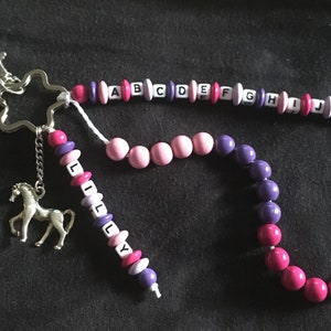 DIY - Do it yourself! Material package for arithmetic chain with name and ABC for horse fans