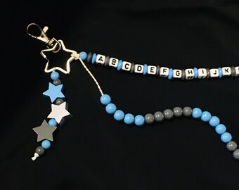 Neu! Rechenkette "A Star is Born" in den Farben skyblau und dunkelgrau