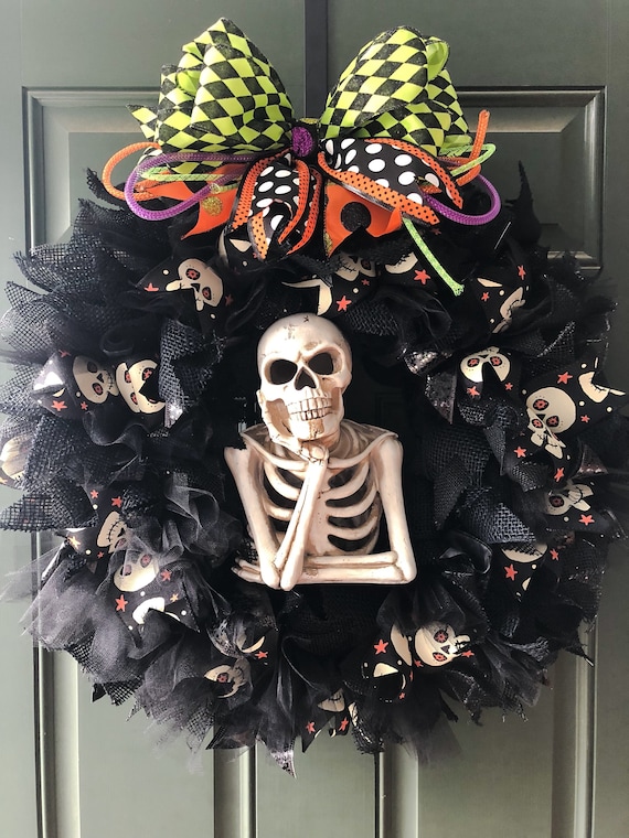 Skeleton #Halloween wreath