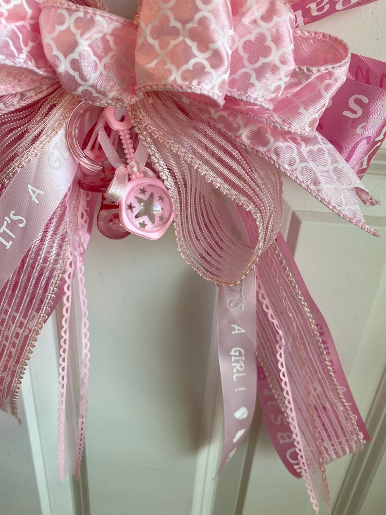Its a Girl Bow Basket Bow Decoration Chair Bow Baby Shower Etsy
