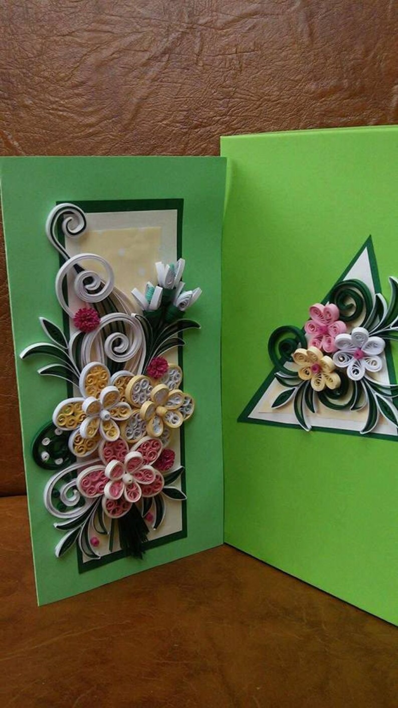 Spring Quilling Card With Box Etsy