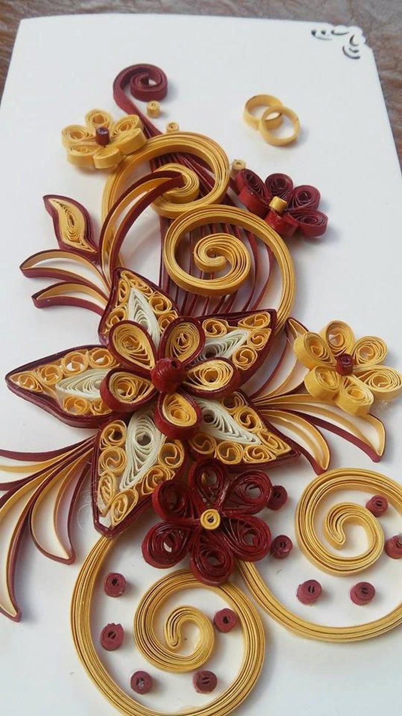 Quilling Wedding Invitation Etsy