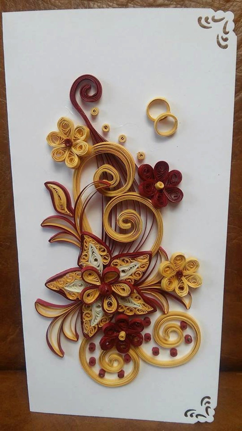 Quilling Wedding Invitation Etsy