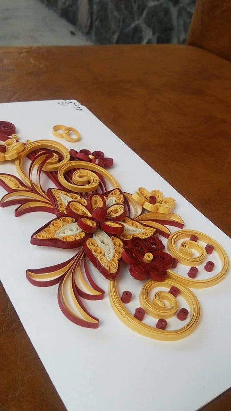 Quilling Wedding Invitation Etsy