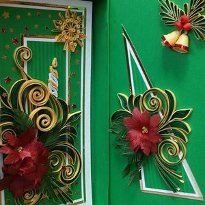 Christmas quilling card with box