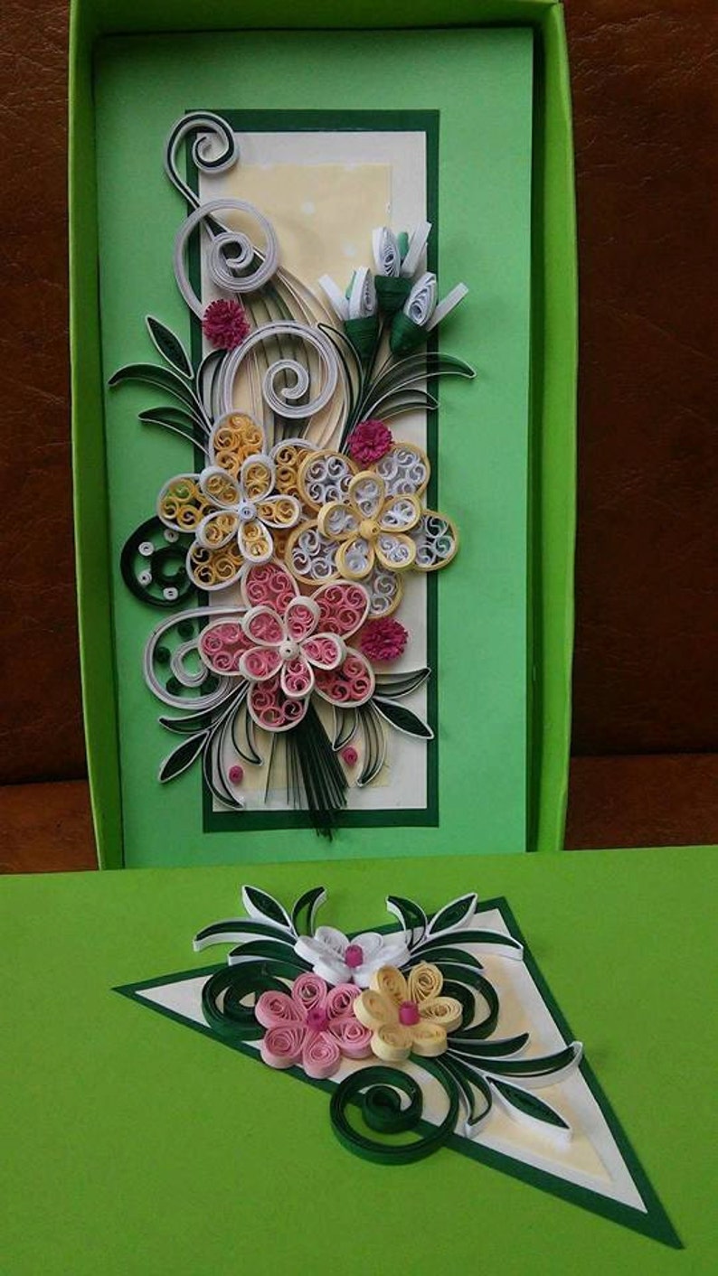 Spring Quilling Card With Box Etsy