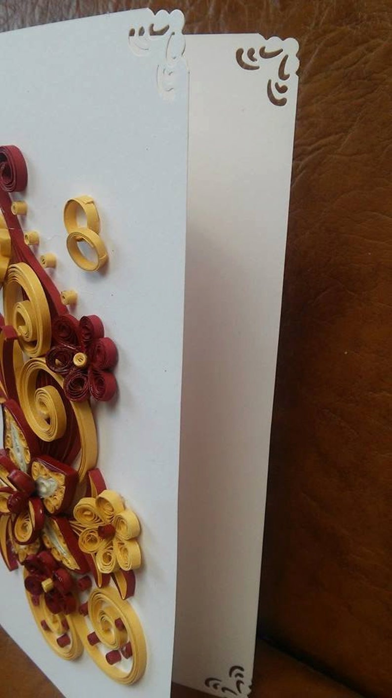 Quilling Wedding Invitation Etsy