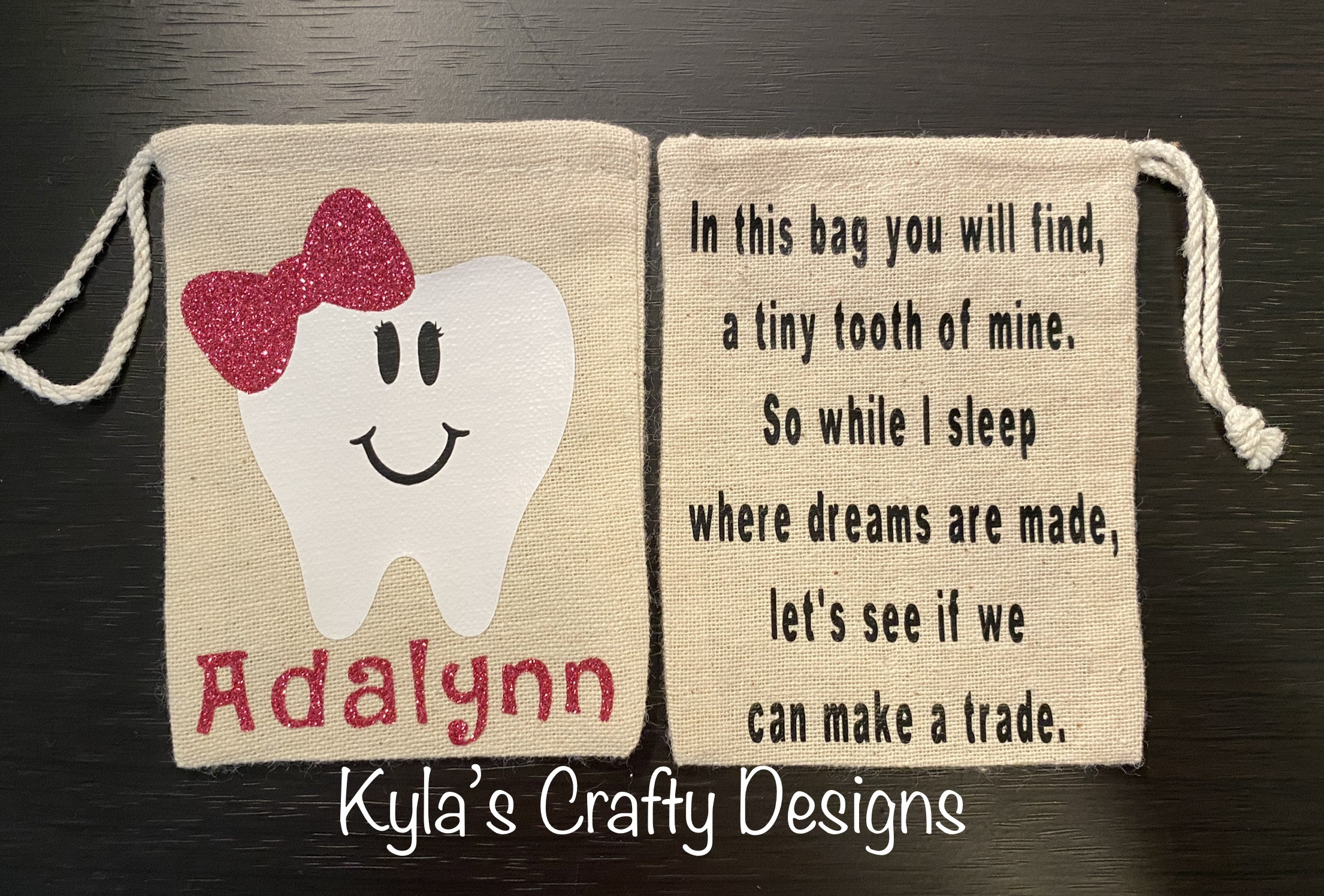 Tooth Fairy Bag; Personalized Tooth Fairy Pouch;Tooth Fairy; Child…
