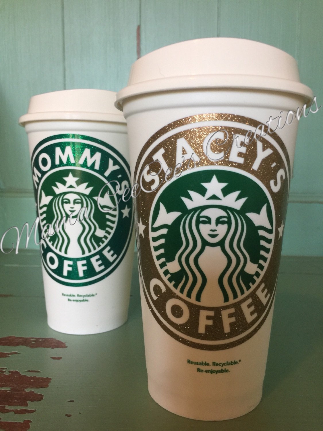 Glitter Reusable & Personalized Starbucks Cup - Go Green with style