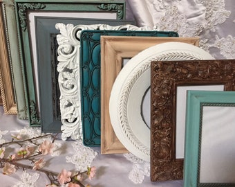 Shabby Chic Picture Frame Set Ornate Mix Custom Colors Vintage Mix Collage Gallery Wall