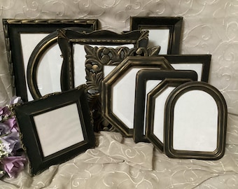 Shabby Chic Picture Frame Set Ornate Mix Custom Colors And Sizes Vintage Frames Upcycled Wedding, Family, Nursery, Collage Frame Set