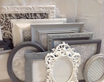Shabby Chic Picture Frame Set Ornate Mix Custom Colors Vintage Mix Collage Gallery Wall