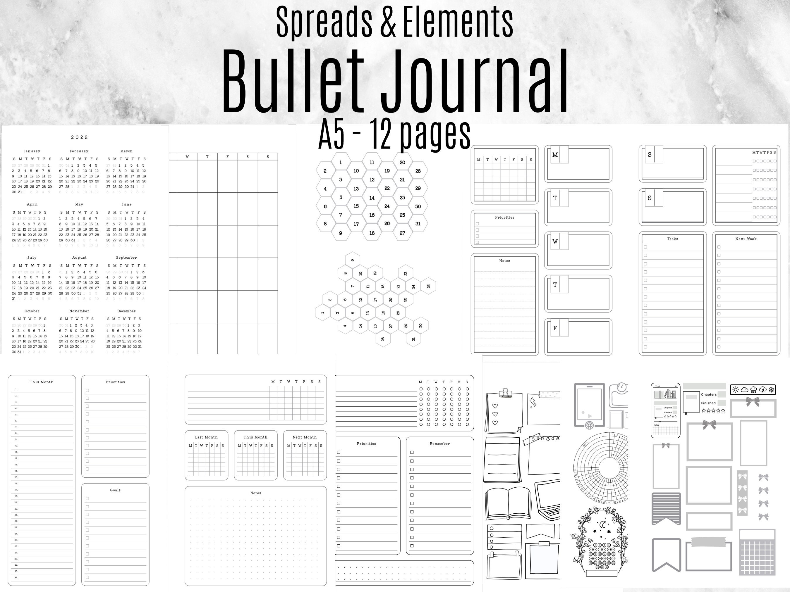 EVERY PRINTABLE Planners in the Shop: Printable Premade Bullet