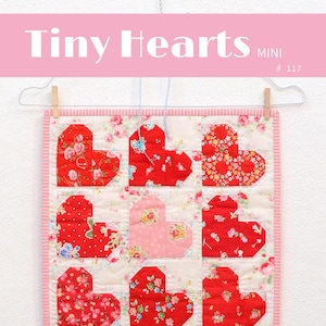 PDF Heart Quilt Pattern Tiny Hearts Quilt image 1