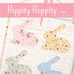 PDF Easter Quilt Pattern Hippity Hoppity MINI image 1