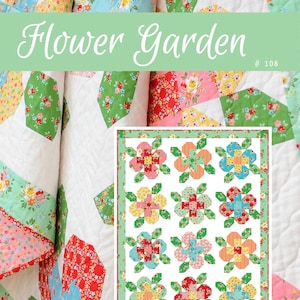 PDF Quilt Pattern Flower Garden 画像 1