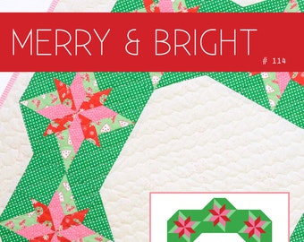 PDF Christmas Quilt Pattern - Merry & Bright