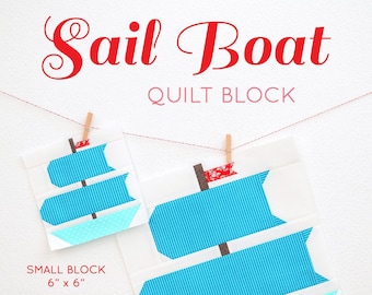 PDF Nautical Quilt Pattern - Sail Boat quilt pattern