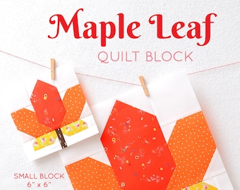 PDF Fall Quilt Pattern - Maple Leaf quilt pattern